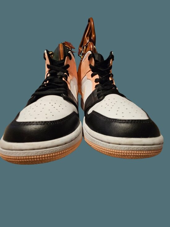 Nike Air Jordan 1 Mid White/Crimson Tint/Arctic Orange/Black Sneakers Men 9.5 main image 5